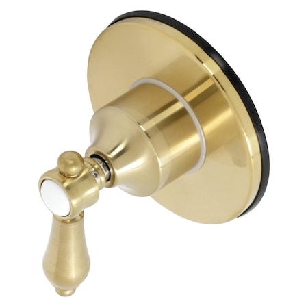Kingston Brass KS3037BAL Single-Handle Three-Way Diverter Valve with Trim Kit, Brushed Brass KS3037BAL